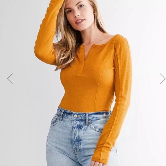 NWT Free people Sloan bodysuit Amber size large - Picture 2 of 4